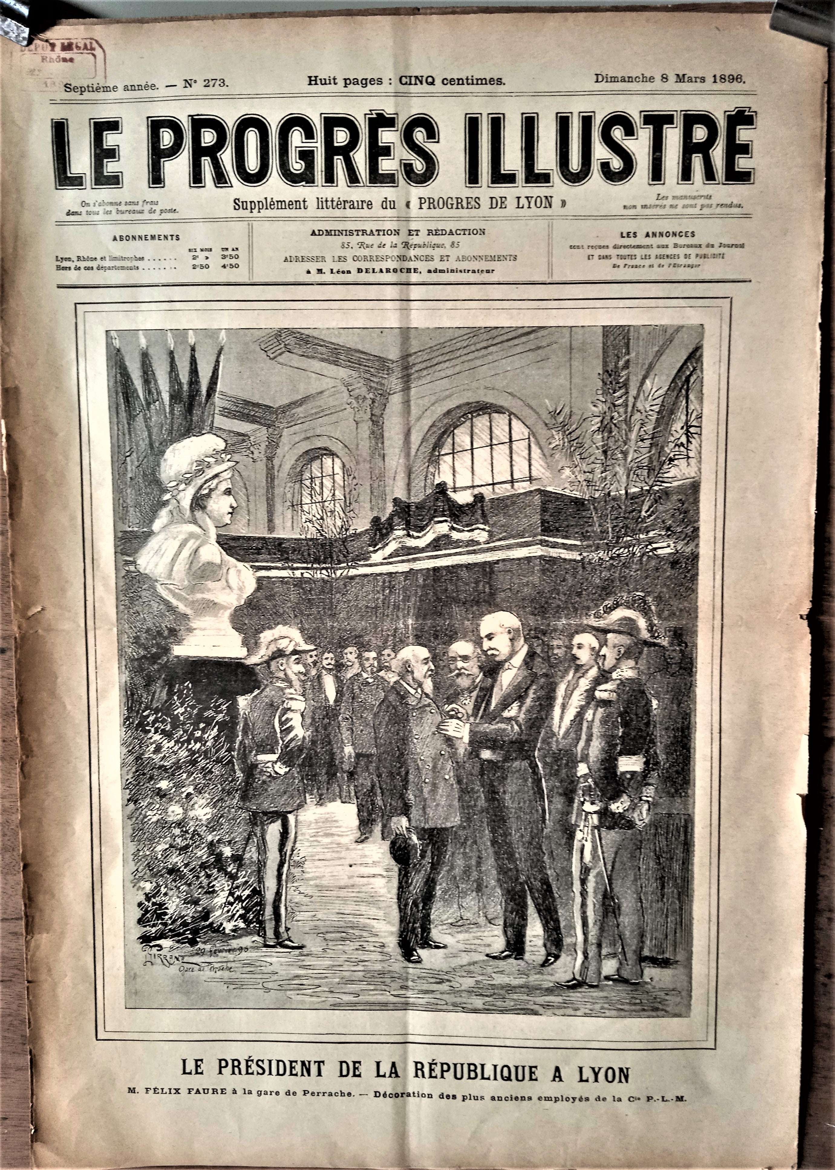 N°J 273      Authentique journal Le Progrès illustré  1896  occasion