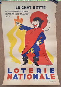 affiche authentique d' occasion N° 12  de la LOTERIE NATIONALE