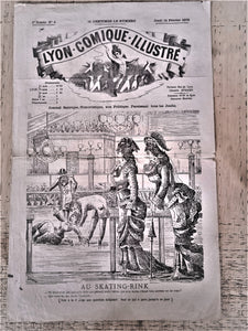 N°jn4  Authentique journal Lyon Comique Illustré 1e année N° 4 du 14 Février 1878   occasion