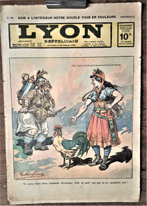 N°jn94   Authentique journal Lyon Républicain N° 94 Dessin signé Paul Dufresne     occasion