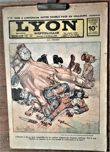 N°jn 99   Authentique journal Lyon Républicain N° 98   Dessin signé Paul Dufresne     occasion