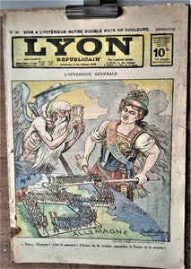 N°jn 99   Authentique journal Lyon Républicain N° 99   Dessin signé Paul Dufresne     occasion