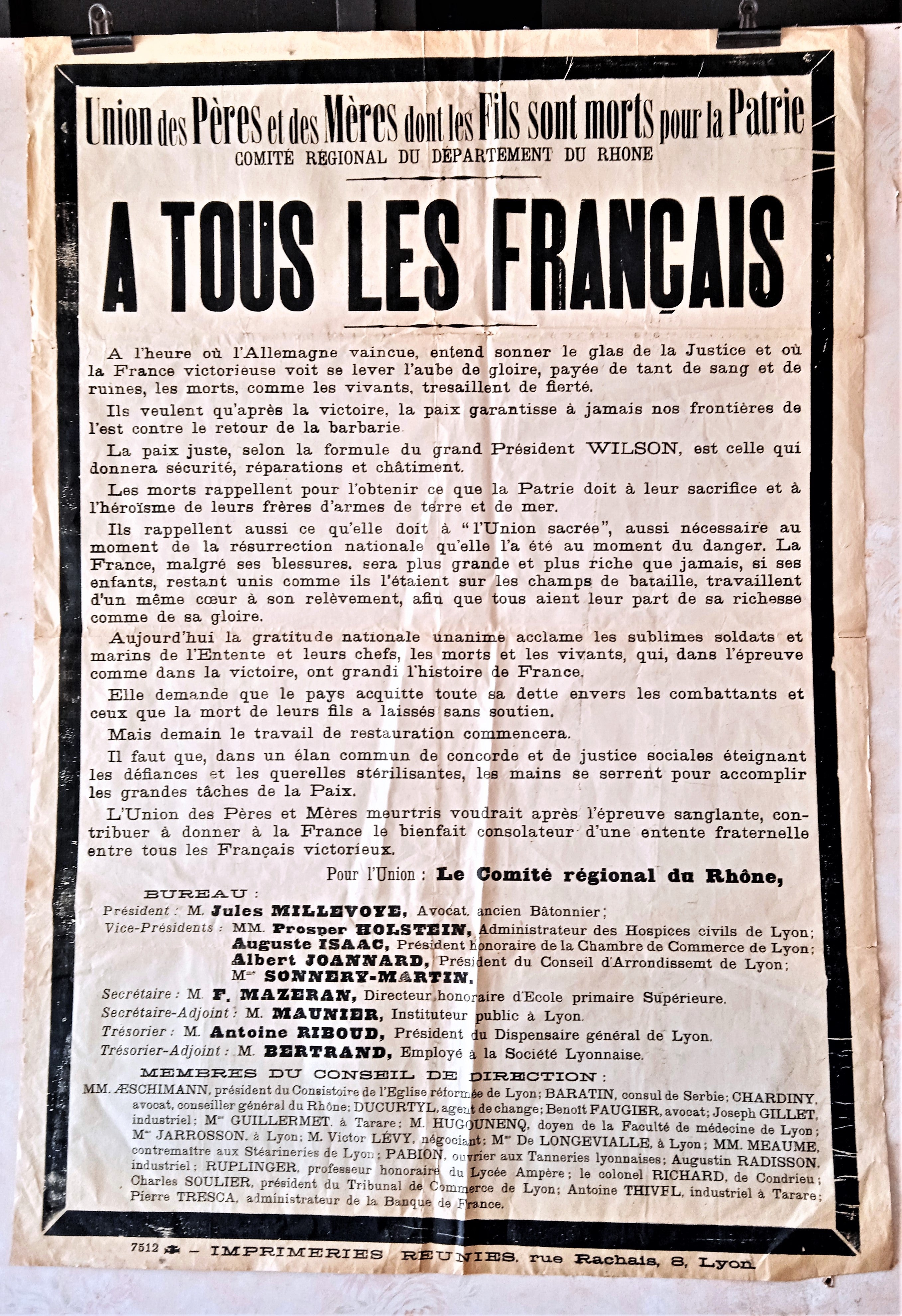 T1 A 24 affiche A tous les français occasion