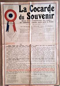 T1 A31 Affiche  La Cocarde Du Souvenir occasion