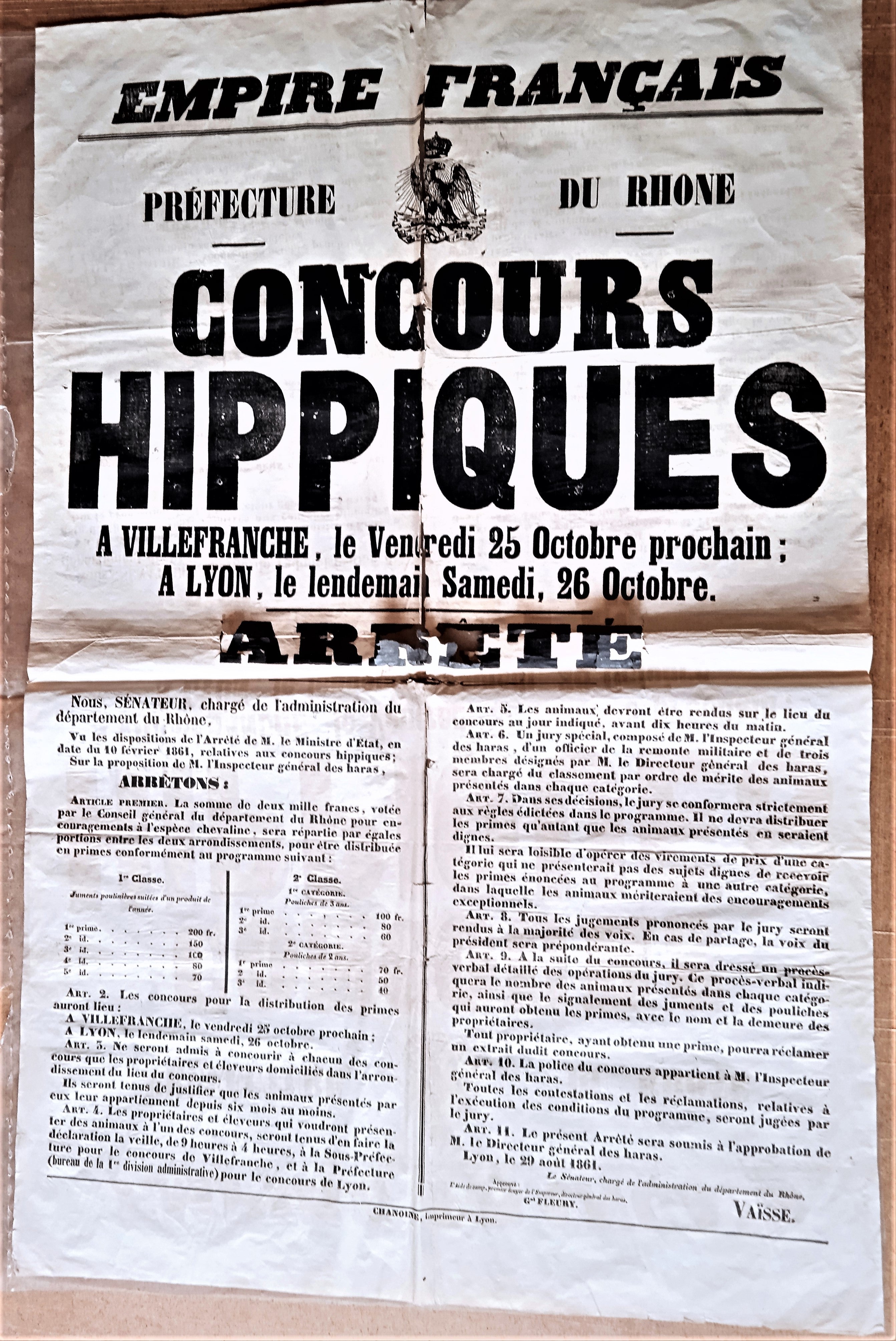 T 2 A 10 Affiche concours hippiques occasion