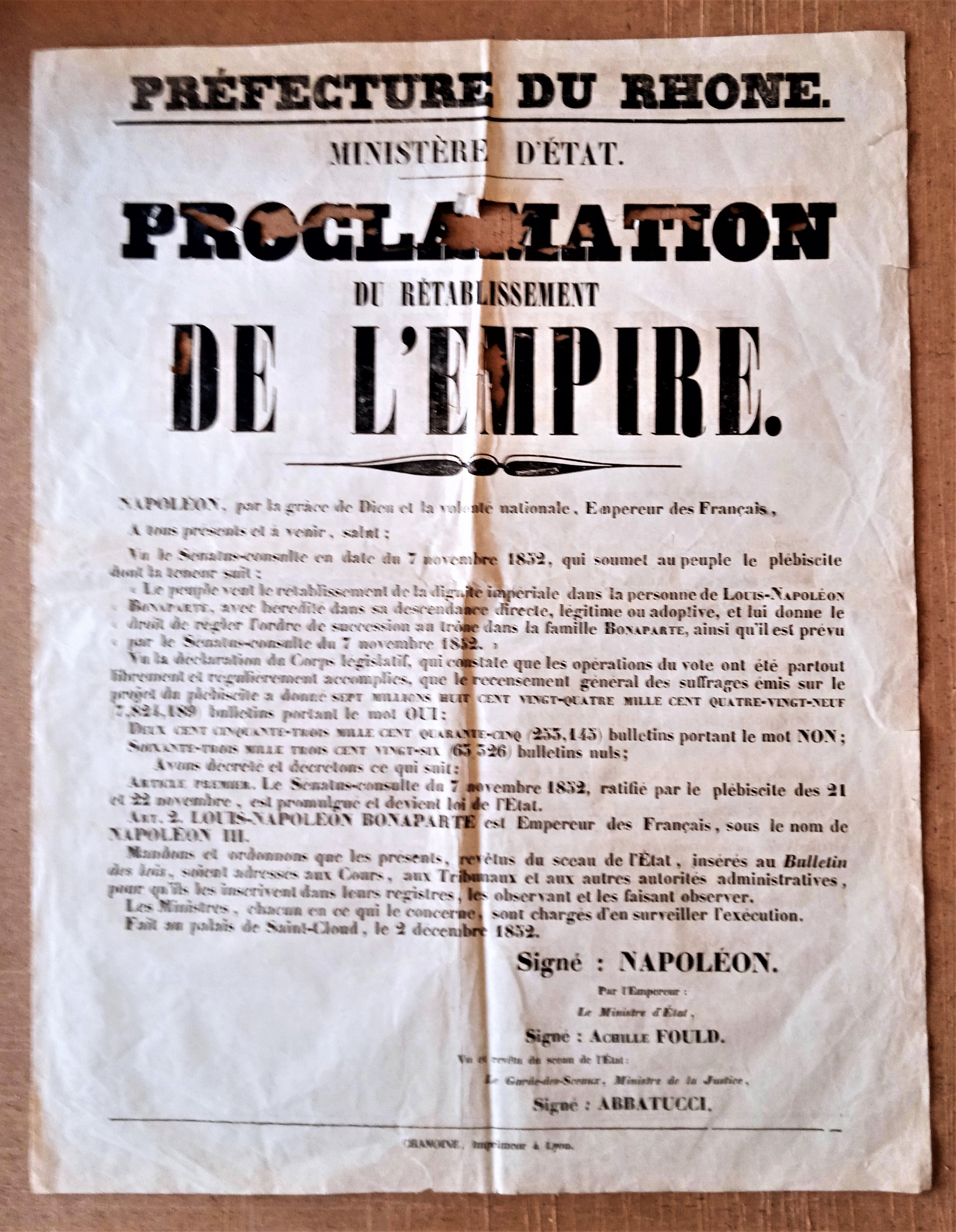 T2 A 42 Proclamation de l' Empire occasion