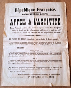 T2 A 46  Appel à l' activité Mobilisation du 9 Janvier 1871  occasion