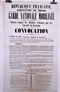 T2 A4  Affiche Garde Nationale Mobilisée Convocation occasion