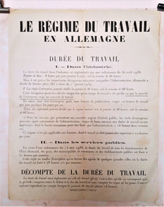 T2 A 155 Régime du travail en Allemagne  du 1 er Janvier 1939 occasion