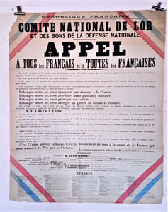 T2 A 179 Comité National de l' Or et des bons de la défense Nationale Appel à tous les Français occasion