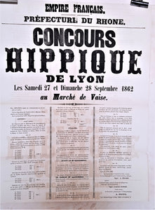 T2 A 194 Concours hippique de Lyon du 28 Septembre 1862 occasion