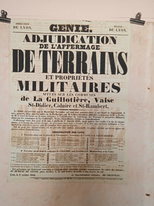 T2 A 21  Adjudication de terrains militaires occasion Génie de Lyon