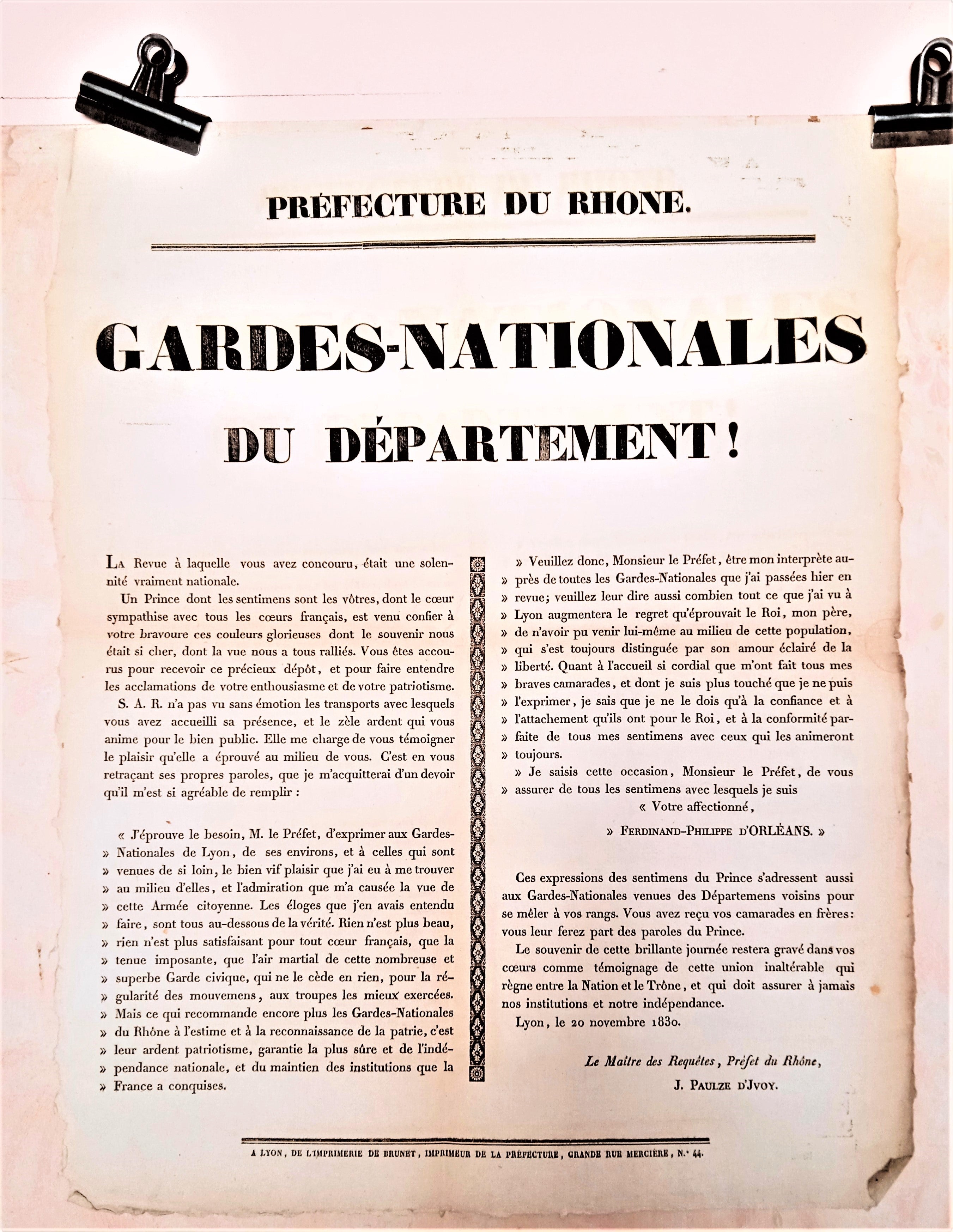 2 A 24  Gardes Nationales Du Département du Rhône  occasion