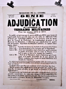 T2 A 28 Adjudication de terrains militaires Génie de Lyon occasion