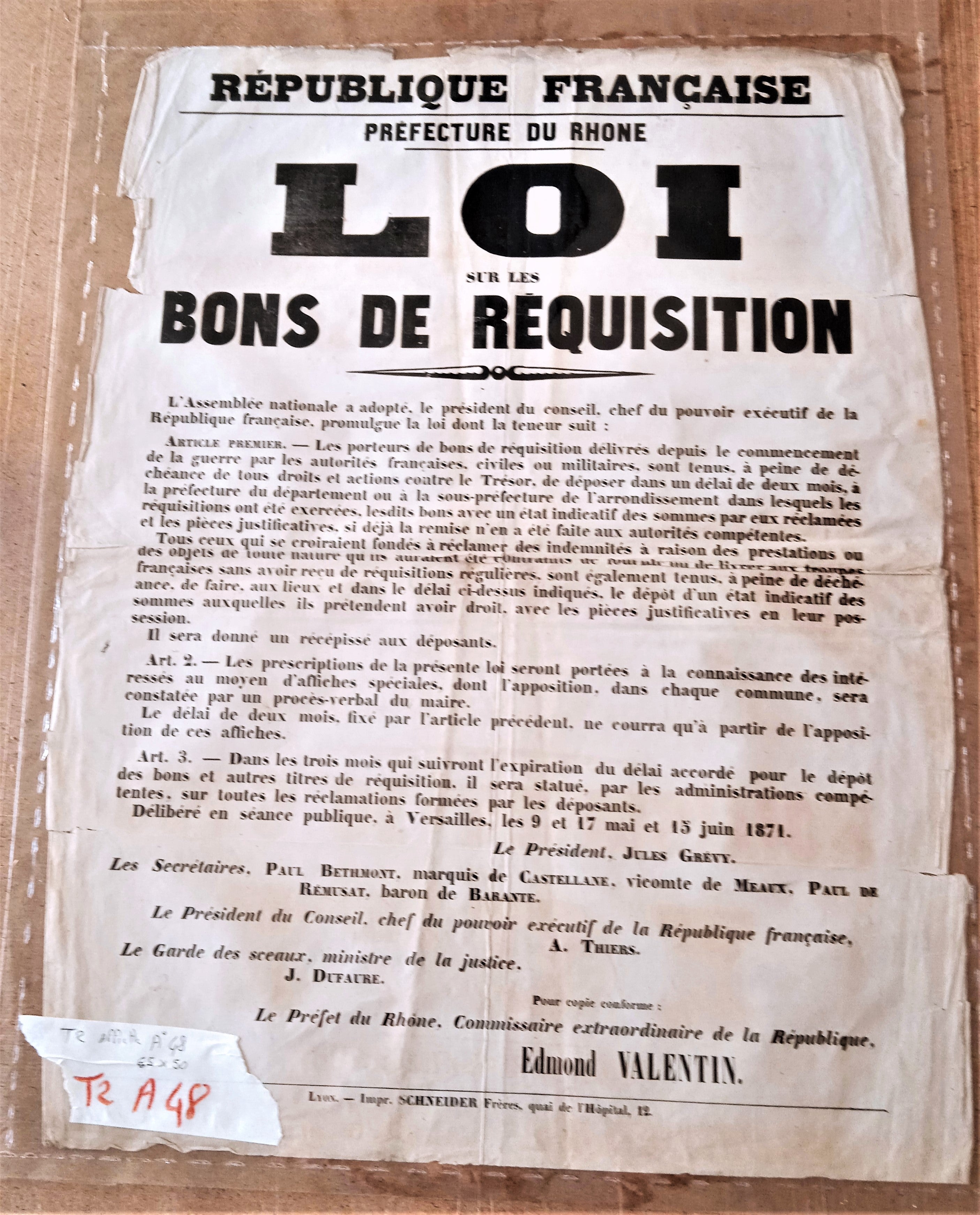 T2 A 48  Loi sur les bons de réquisition occasion