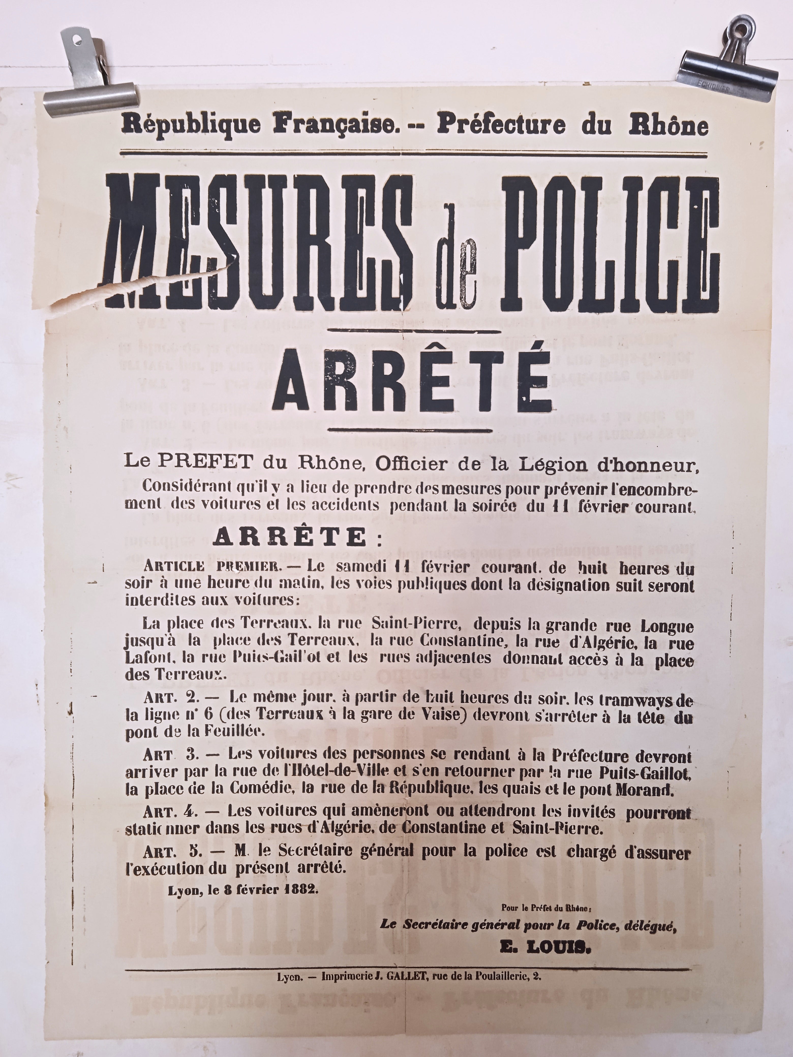 T2 A 75 Mesures de Police Arrêté  occasion