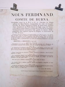 T2 A 76  Ordonnance Nous, Ferdinand De Bubna occasion