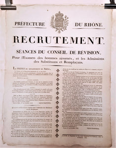 T2 A 92 Recrutement séance du conseil de révision 19 Novembre 1818