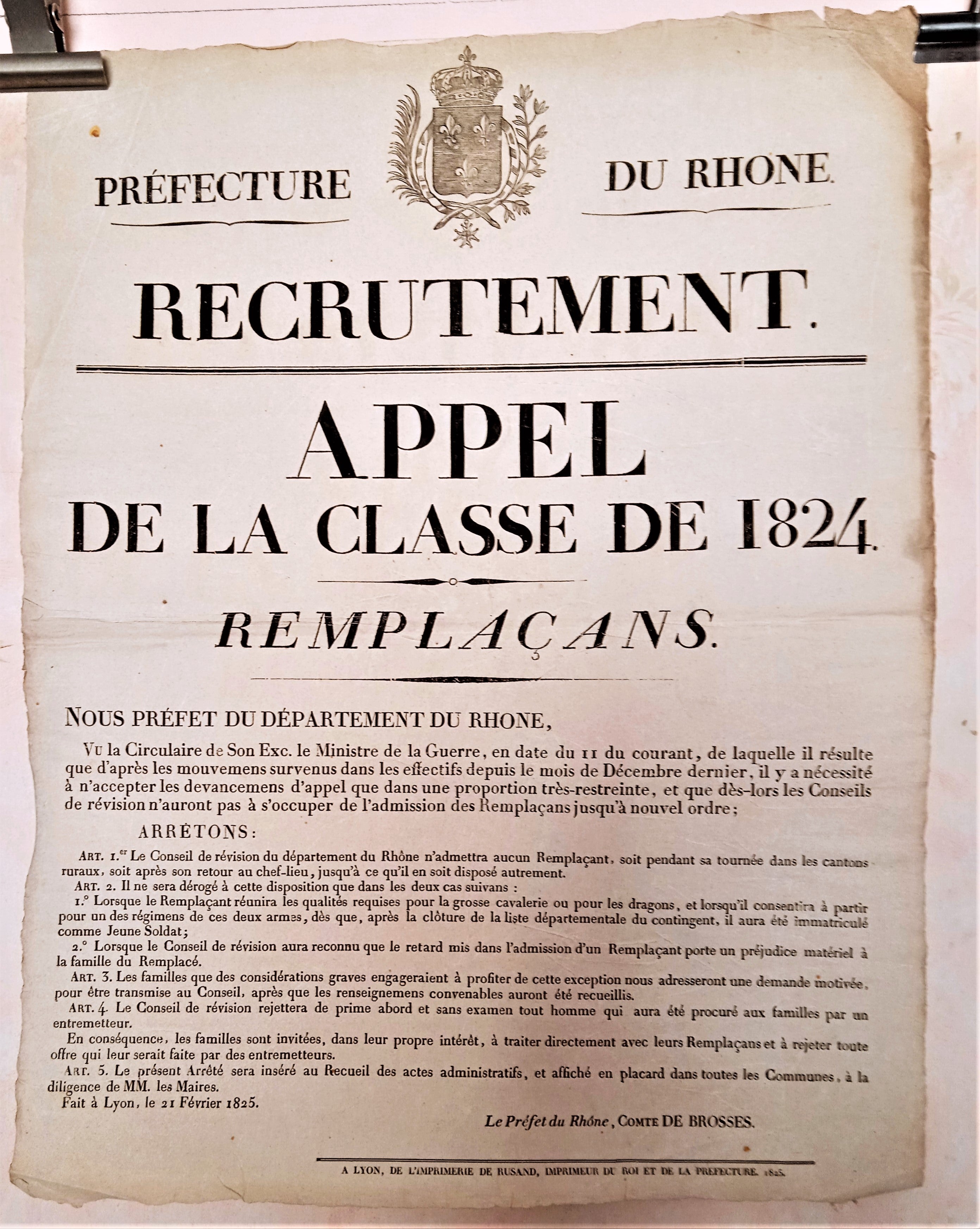 T2 A 96  Appel de la classe 1824 occasion