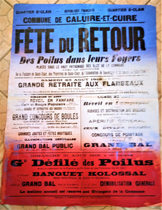 Affiche T2 A 1 Fête du retour des poilus  occasion