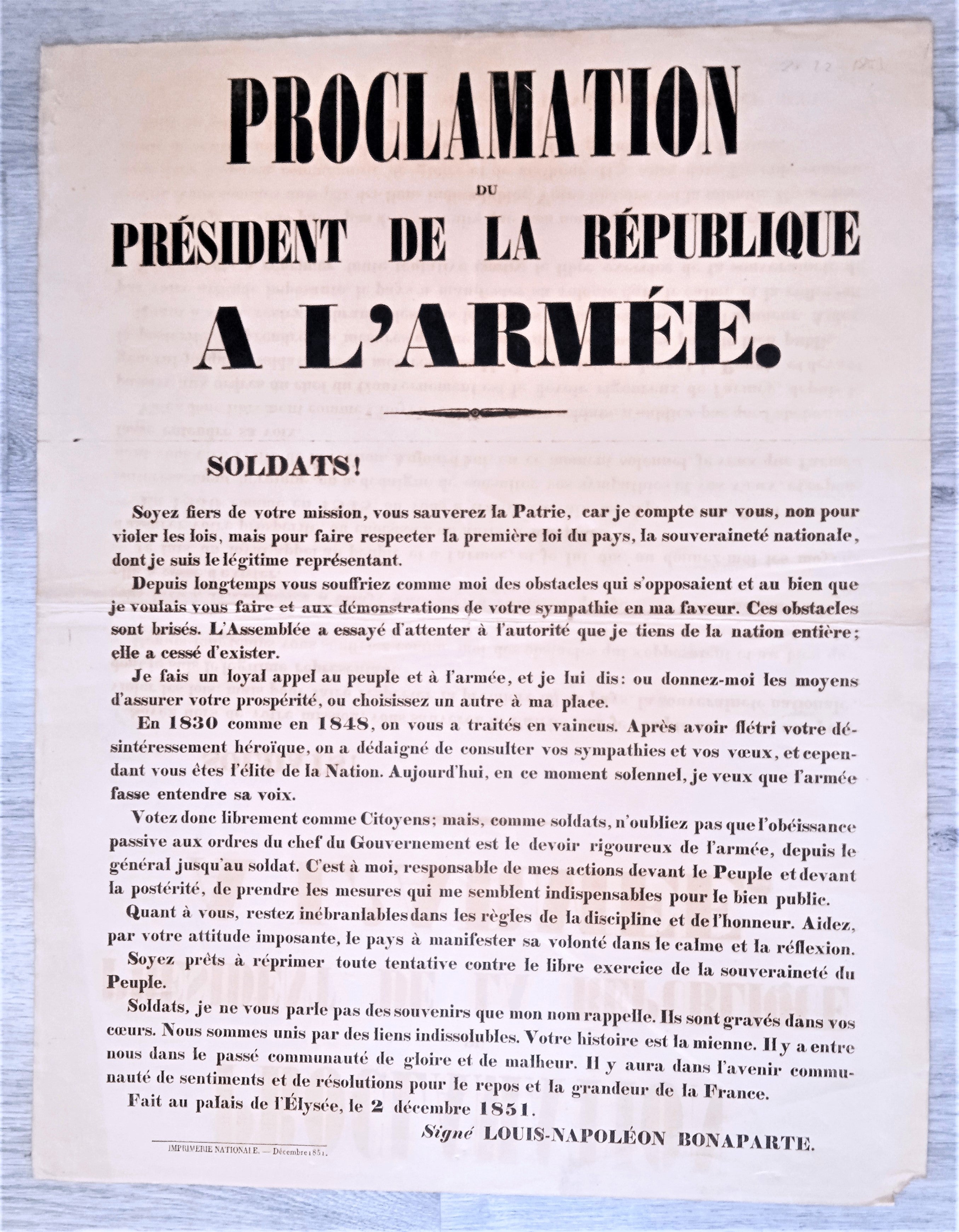 Affiche historique ancienne authentique occasion N° 2