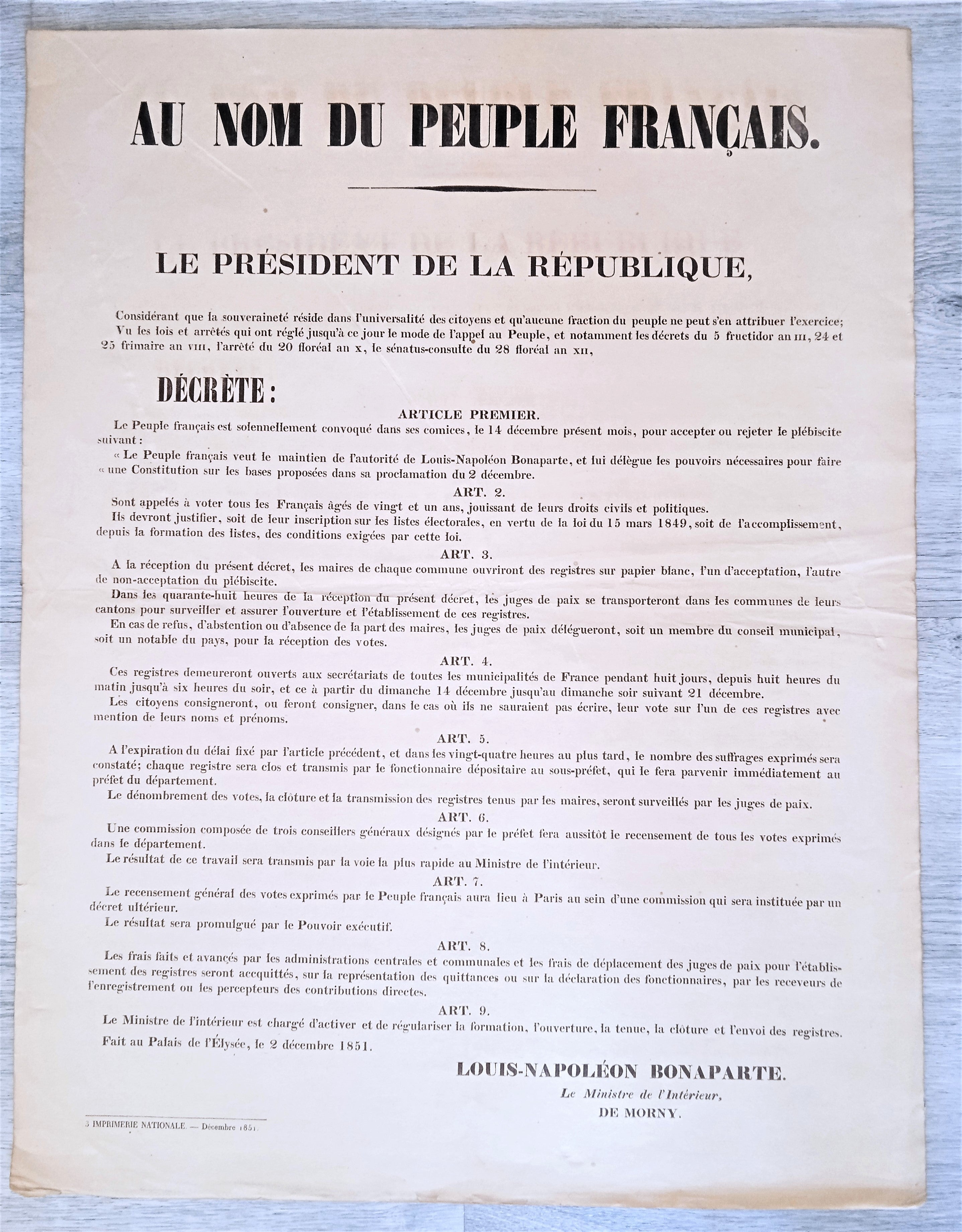 Affiche historique ancienne authentique occasion N° 3