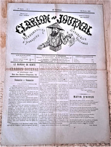 N°j n 7    Authentique journal Clarion Première année  N° 7  Du 01 Février 1881               occasion