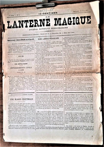 N° Jn1    Authentique journal La Lanterne Magique 1e Année  N° 1 du 19 Juin 1877     occasion