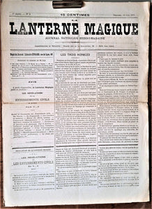 N°Jn 3      Authentique journal  La Lanterne Magique N° 3 Du 24 Juin 1877 Première Année  occasion