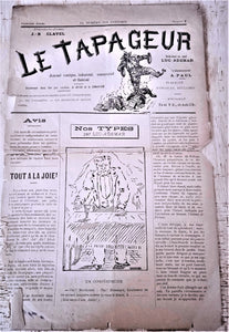 N° Jn2   Authentique journal Le Tapageur 1e Année  N° 2  1886   occasion