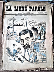 N°Jn 212  Authentique journal  Libres Paroles Du 31 Juillet 1897 dessin signé              occasion