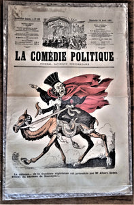 Authentique Journal occasion  satyrique et de caricature "La comédie politique" N° 123  Du 24 Avril 1881