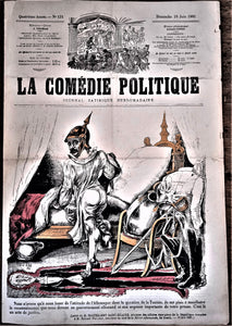 Authentique Journal occasion  satyrique et de caricature "La comédie politique" N°131    Du 19 Juin 1881