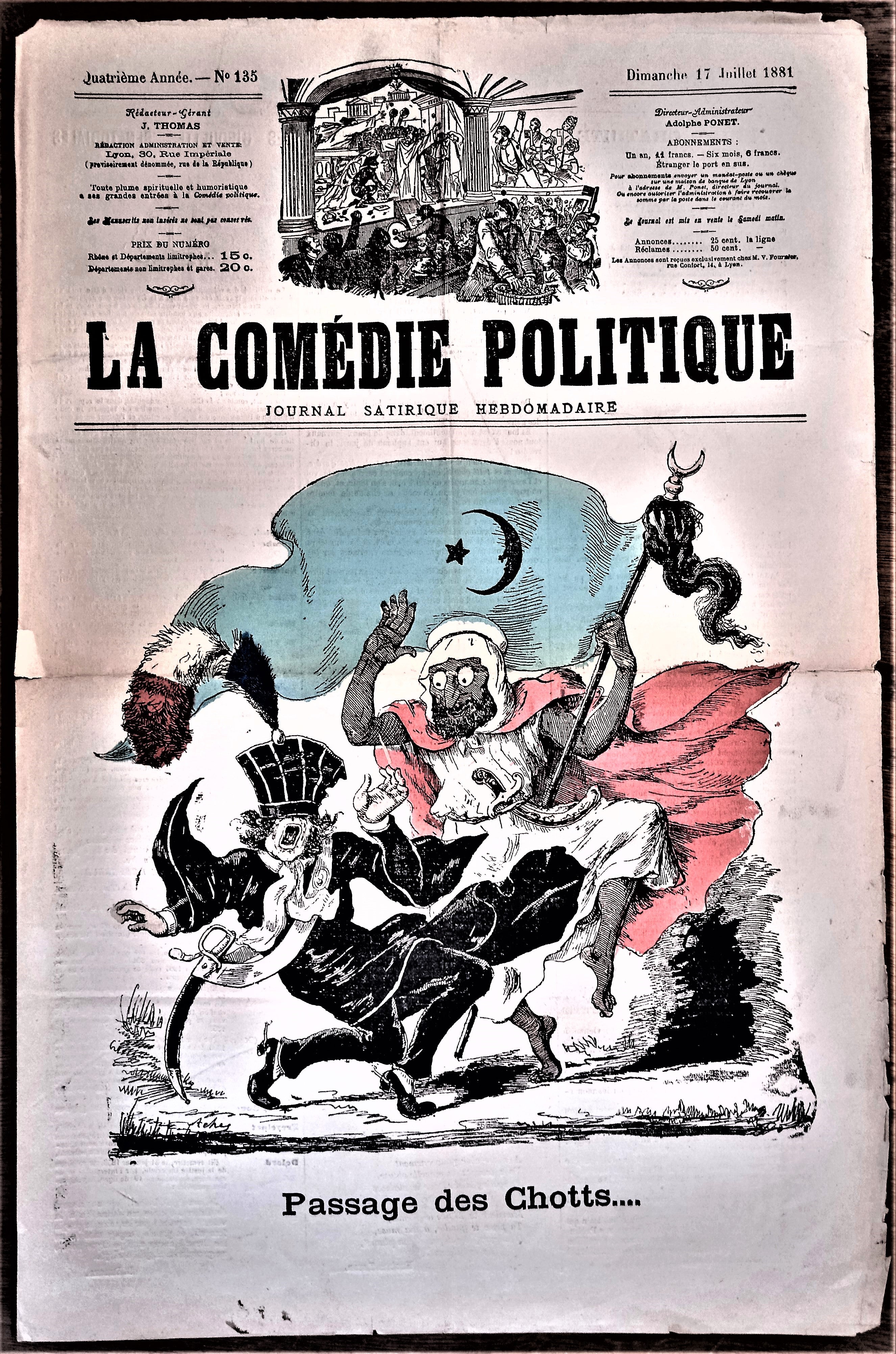 Authentique Journal occasion  satyrique et de caricature "La comédie politique" N° 135   Du 17 Juillet 1881