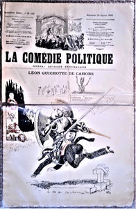 Authentique Journal occasion  satyrique et de caricature "La comédie politique" N°163    Du 20 Janvier 1882