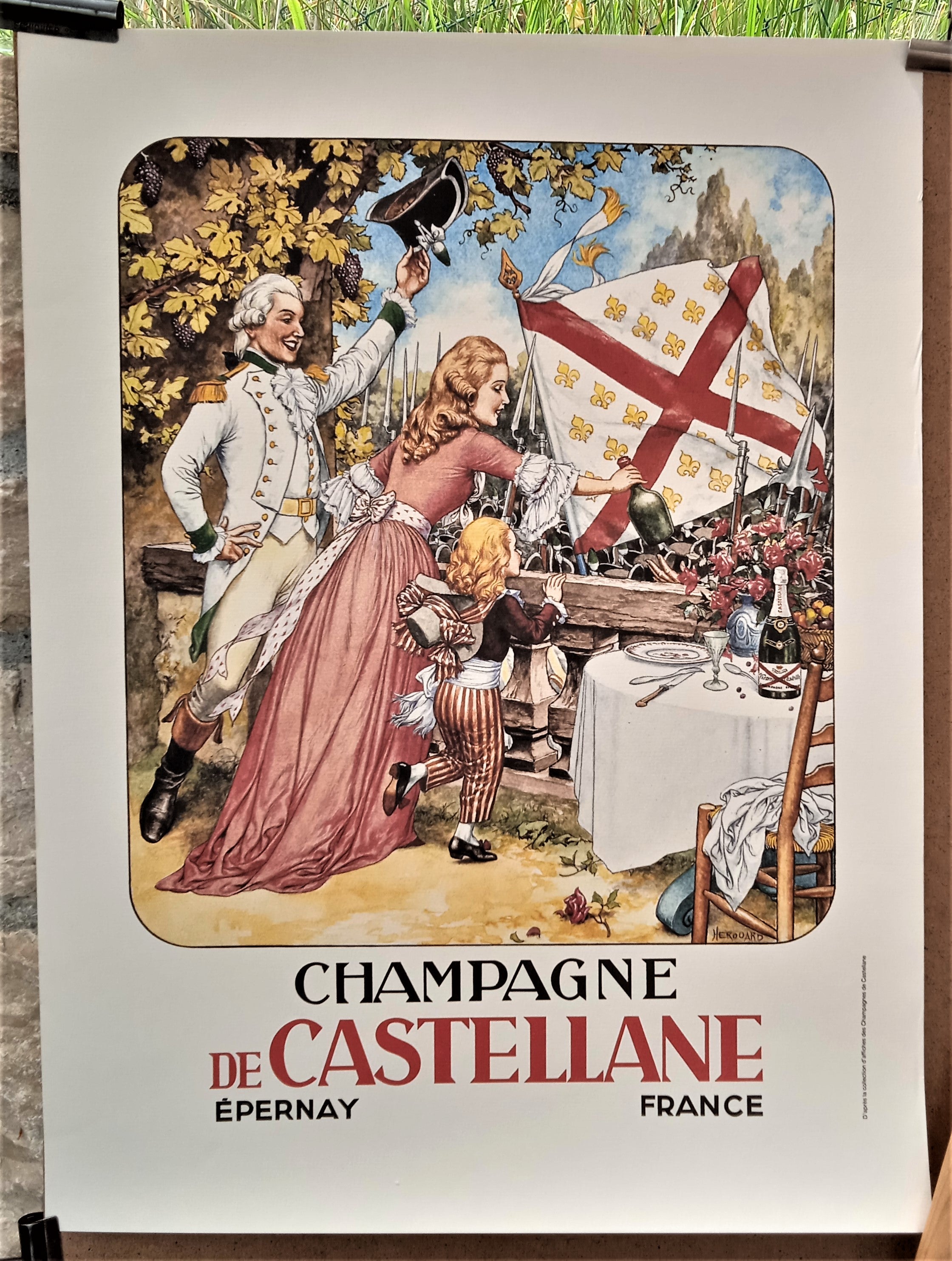 Affiche N°     Champagne de Castellane D' apres collection des Champagnes de Castellane  occasion  60 x 45 cm