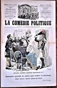 Authentique Journal occasion  satyrique et de caricature "La comédie politique" N° 178   Du 14 Mai 1882