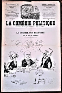 Authentique Journal occasion  satyrique et de caricature "La comédie politique" N°196    Du 17 Septembre 1882