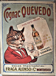 Affiche pub N° n23   Cognac Quevedo  occasioin Imprimerie Pichot Paris Entoilée 1920