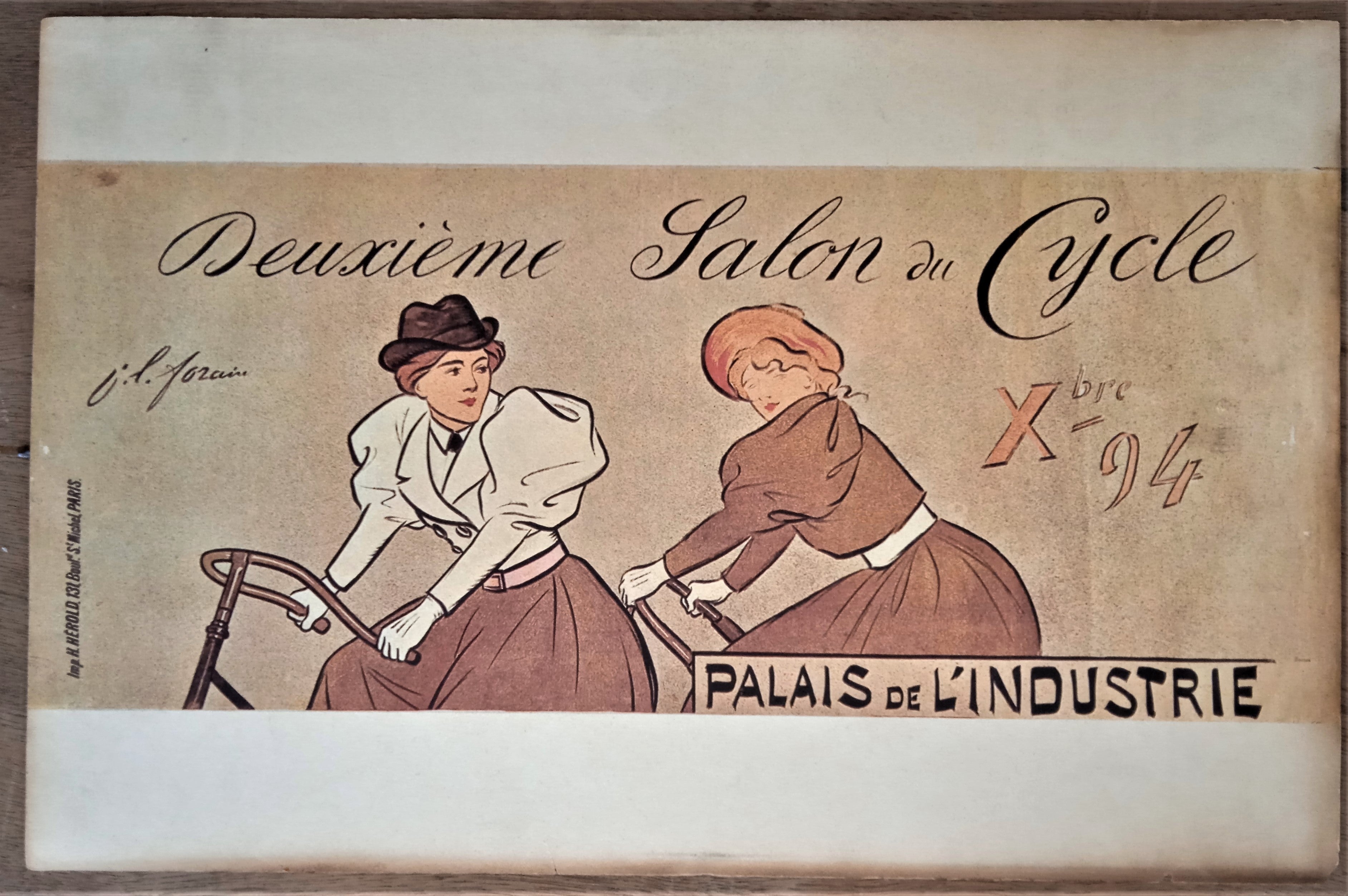 affichette double face N°n 28r   American crescent cycles & Salon du cycle    36 x 24  occasion