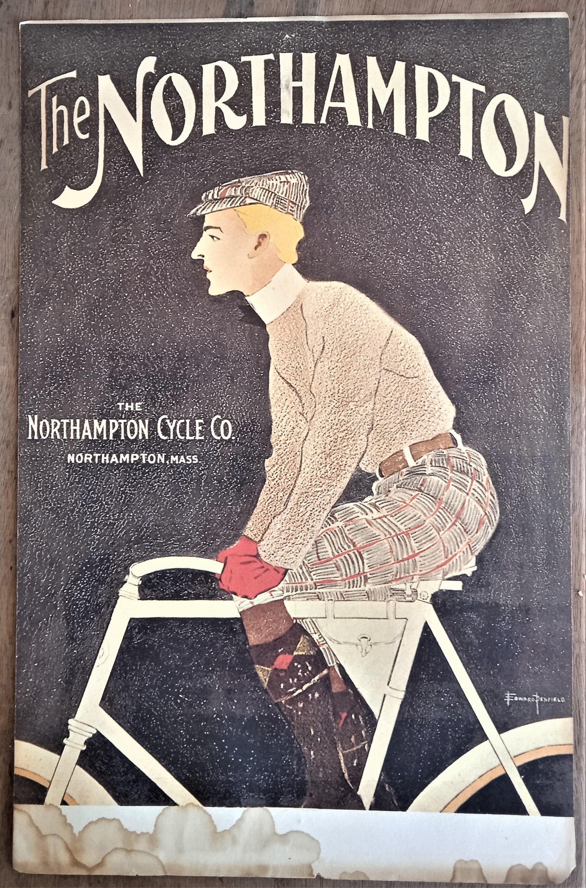 Affichette double face cycles N°  29 r  The Northampton & Opel      36 x 24 cm  occasion