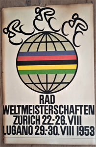 Affichette double face cycles N° 30  r Kynoch & Rad Weiltmest 1953      36 x 24 cm  occasion