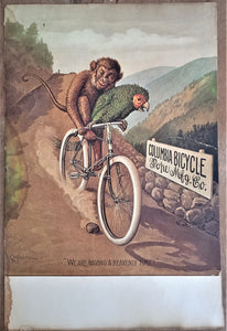 Affichette double face cycles N°32 r Beston Tyres & Colombia   36 x 24 cm  occasion