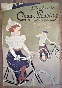 Affichette double face cycles N°38 r Cless Plessing & Clement       36 x 24 cm  occasion