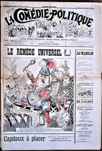 Authentique Journal occasion  satyrique et de caricature "La comédie politique" N°392    Du 08 Novembre 1896