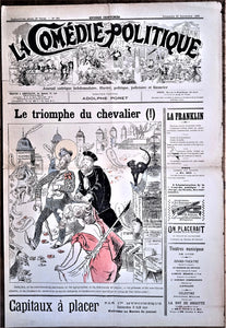 Authentique Journal occasion  satyrique et de caricature "La comédie politique" N° 394   Du 22 Novembre 1896