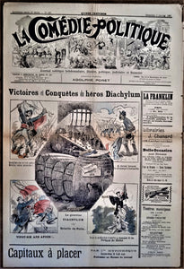 Authentique Journal occasion  satyrique et de caricature "La comédie politique" N° 400   Du  03 Janvier 1897