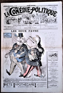 Authentique Journal occasion  satyrique et de caricature "La comédie politique" N°408    Du  28 Février 1897