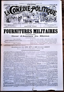 Authentique Journal occasion  satyrique et de caricature "La comédie politique" N°409     Du  03 Mars 1897