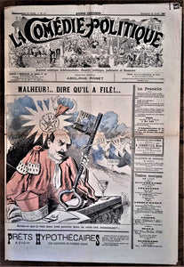 Authentique Journal occasion  satyrique et de caricature "La comédie politique" N°417    Du 25 Avril 1897